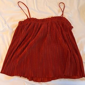 2 Madewell tanks - black and burnt orange